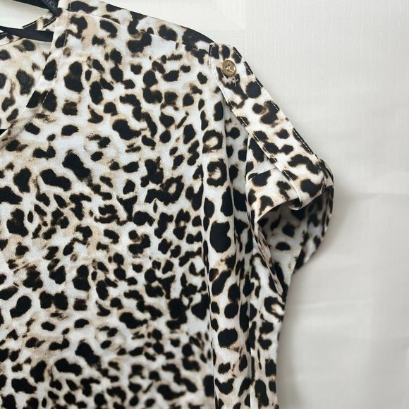 Calvin Klein Women's Dress Shirt - Business Casual blouse - leopard print top - Picture 2 of 4